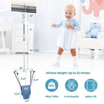 Cowiewie 2 in 1 Baby Door Jumper w/Baby Walking Harness Function, Baby Jumper with Door Clamp Adjustable Strap and Seat, Blue