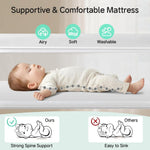 Cowiewie Bassinet Bedside Sleeper,Baby Bassinet Slides Over Bed,5-Position Height Adjustment & Breathable All-Mesh Wall Bedside Bassinet for Baby,Space-Saving Bedside Crib, Height(37.4-41.3"), White