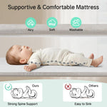 Cowiewie Bassinet Bedside Sleeper,Baby Bassinet Slides Over Bed,5-Position Height Adjustment & Breathable All-Mesh Wall Bedside Bassinet for Baby,Space-Saving Bedside Crib, Height(37.4-41.3"), Beige