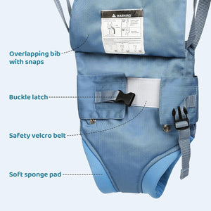 Cowiewie 2 in 1 Baby Door Jumper w/Baby Walking Harness Function, Baby Jumper with Door Clamp Adjustable Strap and Seat, Blue