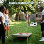 4x2ft Regulation Size Wooden Cornhole Boards Set - Premium All-Weather Bean Bag Toss Game with 10 Bags & Carrying Case | Heavy Duty Solid Wood Lawn Game for Adults, Backyard, Tailgate & Outdoor Fun