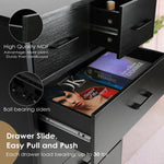 Chest of Drawers, 6 Drawer Dresser for Bedroom & Living Room with 6 Drawers, Steel Frame & Anti Fall Device, Black