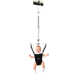 Cowiewie 2 in 1 Baby Door Jumper w/Baby Walking Harness Function, Baby Jumper with Door Clamp Adjustable Strap and Seat, Blue